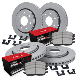 R1 Concepts® - Front and Rear Brake Kit with Optimum OE Pads