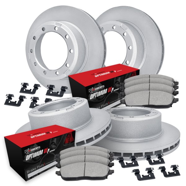  R1 Concepts® - Front and Rear Brake Kit with Optimum OE Pads