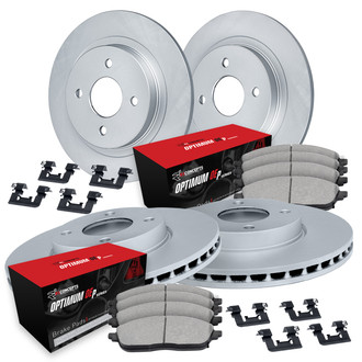 R1 Concepts® - Front and Rear Brake Kit with Optimum OE Pads