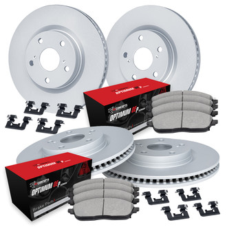 R1 Concepts® - Plain Brake Kit with Optimum OE Pads
