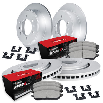 R1 Concepts® - Front and Rear Brake Kit with Optimum OE Pads