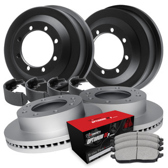 R1 Concepts® WDUN2-47125 - Front and Rear Brake Kit with Optimum OE Pads