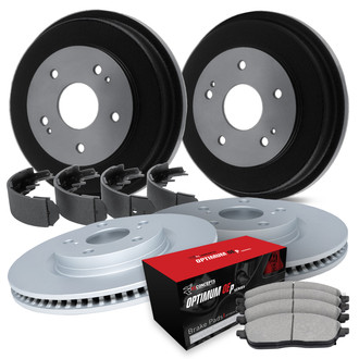 R1 Concepts® - Front and Rear Brake Kit with Optimum OE Pads