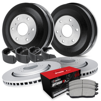 R1 Concepts® - Front and Rear Brake Kit with Optimum OE Pads