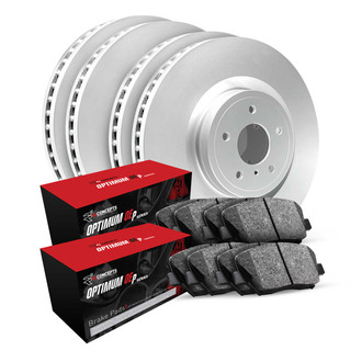 R1 Concepts® - Front and Rear Brake Kit with Optimum OE Pads