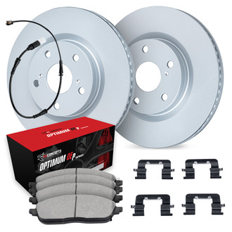 R1 Concepts® - Plain Rear Brake Kit with Optimum OE Pads