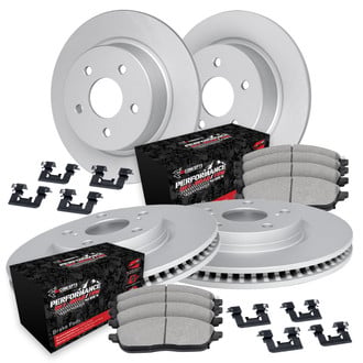 R1 Concepts® - Carbon Series Front and Rear Brake Kit with Performance Off-Road/Tow Brake Pads