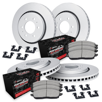R1 Concepts® - Carbon Series Front and Rear Brake Kit with Performance Off-Road/Tow Brake Pads