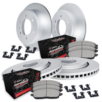 R1 Concepts® - Carbon Series Front and Rear Brake Kit with Performance Off-Road/Tow Brake Pads