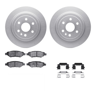 R1 Concepts® WDWH1-46034 - Rear Brake Kit with Ceramic Pads