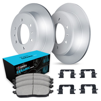 R1 Concepts® WDWH1-67042 - Rear Brake Kit with Ceramic Pads