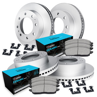 R1 Concepts® - Front and Rear Brake Kit with Ceramic Pads