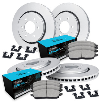 R1 Concepts® - Front and Rear Brake Kit with Ceramic Pads