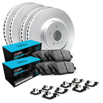 R1 Concepts® - Front and Rear Brake Kit with Ceramic Pads