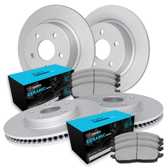 R1 Concepts® - Front and Rear Brake Kit with Ceramic Pads