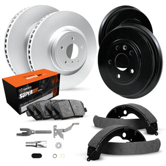 R1 Concepts® - Front and Rear Brake Kit with Super Duty Pads