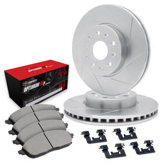 R1 Concepts® - Slotted Front Brake Kit with 5000 OE Pads