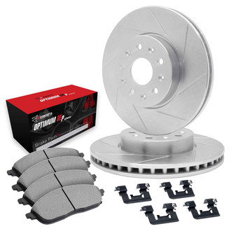 R1 Concepts® - Slotted Front Brake Kit with Optimum OE Pads