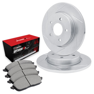 R1 Concepts® - Slotted Rear Brake Kit with 5000 OE Pads