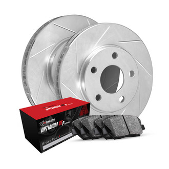 R1 Concepts® - Slotted Rear Brake Kit with 5000 OE Pads