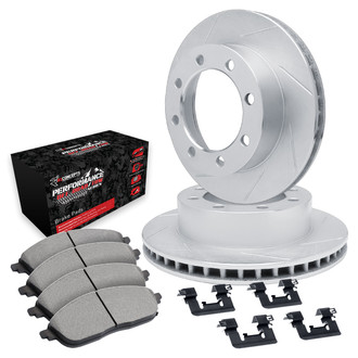 R1 Concepts® - Slotted Front Brake Kit with Performance Off-Road/Tow Brake Pads