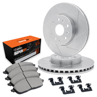 R1 Concepts® - Slotted Front Brake Kit with Super Duty Pads