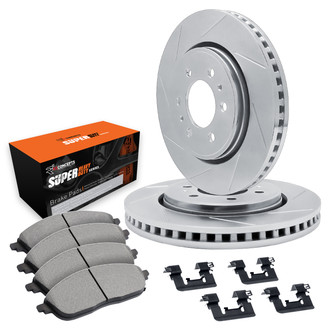 R1 Concepts® - Slotted Rear Brake Kit with Super Duty Pads