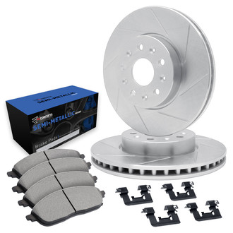 R1 Concepts® - Slotted Brake Kit with Semi-Met Pads