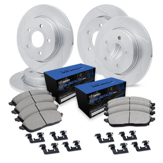 R1 Concepts® - Slotted Brake Kit with Semi-Met Pads