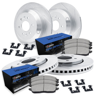 R1 Concepts® - Slotted Brake Kit with Semi-Met Pads