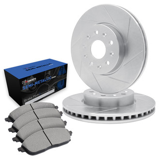 R1 Concepts® - Slotted Brake Kit with Semi-Met Pads