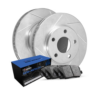 R1 Concepts® - Slotted Rear Brake Kit with Semi-Met Pads