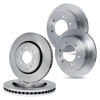 R1 Concepts® - Plain Front and Rear Brake Rotor Set