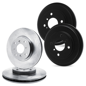 R1 Concepts® - Plain Front and Rear Brake Rotor Set