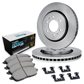 R1 Concepts® - Front Brake Kit with Euro Ceramic Pads