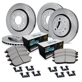 R1 Concepts® - Front and Rear Brake Kit with Euro Ceramic Pads