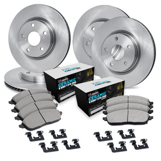 R1 Concepts® - Front and Rear Brake Kit with Euro Ceramic Pads