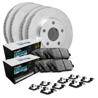 R1 Concepts® - Front and Rear Brake Kit with Euro Ceramic Pads