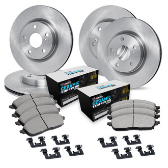 R1 Concepts® - Front and Rear Brake Kit with Euro Ceramic Pads