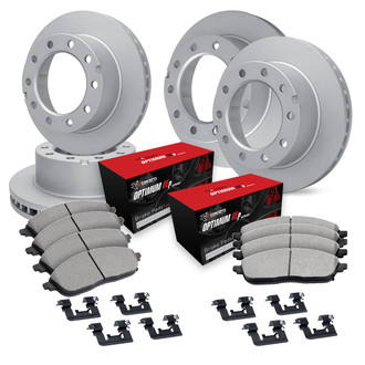 R1 Concepts® - Front and Rear Brake Kit with Optimum OE Pads