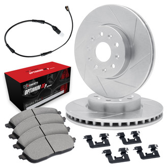 R1 Concepts® WFUS1-63127 - Slotted Rear Brake Kit with Optimum OE Pads