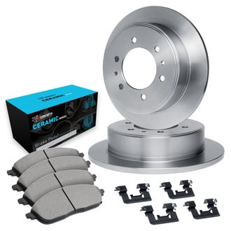 R1 Concepts® WFWH1-37009 - eLINE Series Rear Brake Kit with Ceramic Pads
