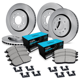 R1 Concepts® - Front and Rear Brake Kit with Ceramic Pads