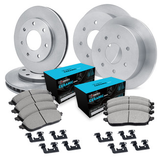 R1 Concepts® - Front and Rear Brake Kit with Ceramic Pads