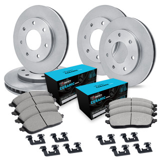 R1 Concepts® - eLINE Series Front and Rear Brake Kit with Ceramic Pads