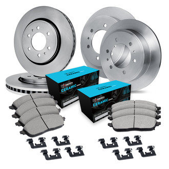 R1 Concepts® - Front and Rear Brake Kit with Ceramic Pads