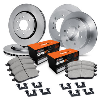 R1 Concepts® - Front and Rear Brake Kit with Super Duty Pads