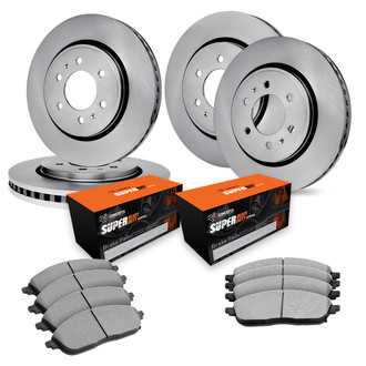 R1 Concepts® - Front and Rear Brake Kit with Super Duty Pads