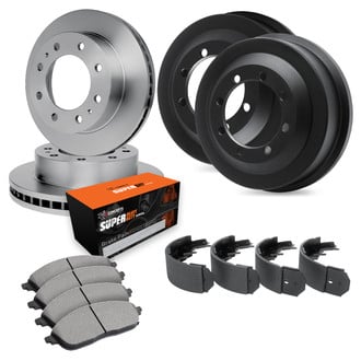 R1 Concepts® - Front and Rear Brake Kit with Super Duty Pads