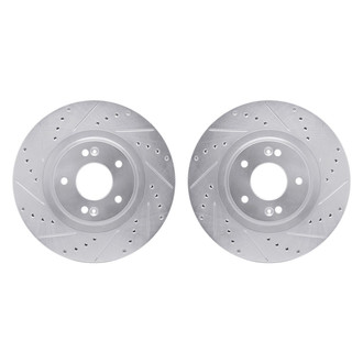 R1 Concepts® - Drilled and Slotted Front Brake Rotor Set
